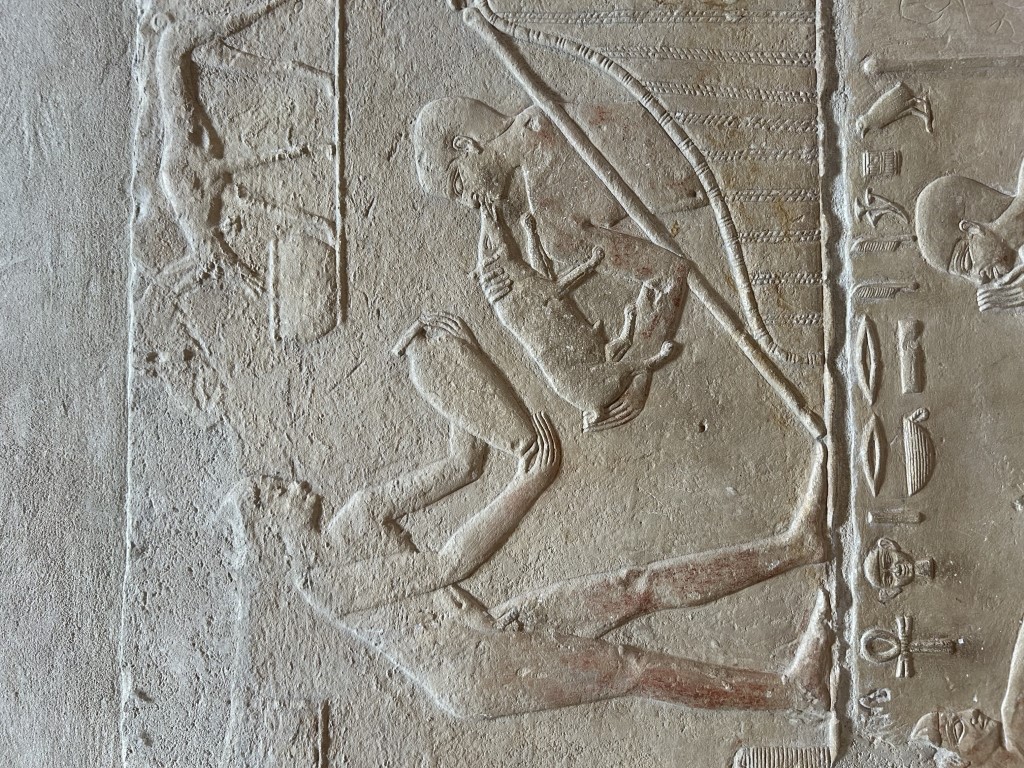 Hieroglyphic in the Pyramid of Khendjer in Saqqara