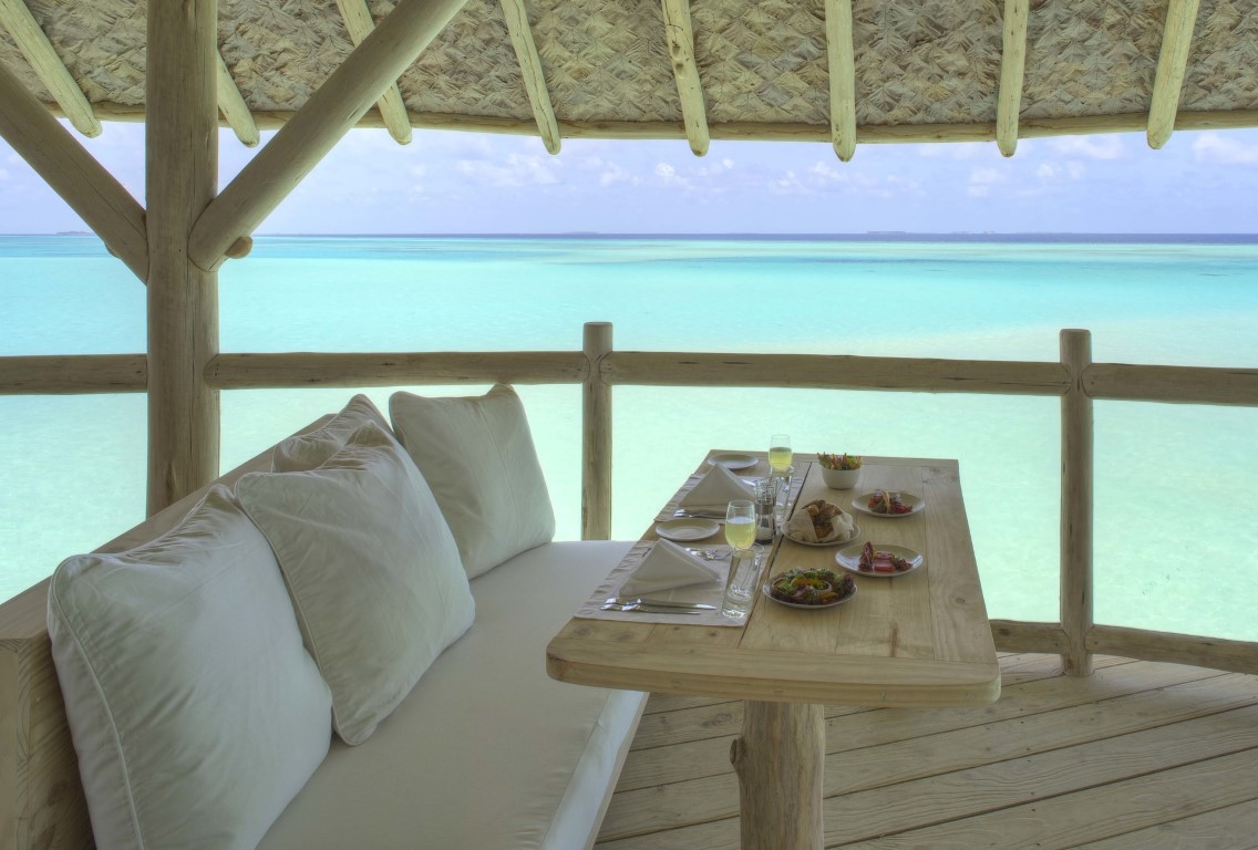 in-villa dining at the Maldives