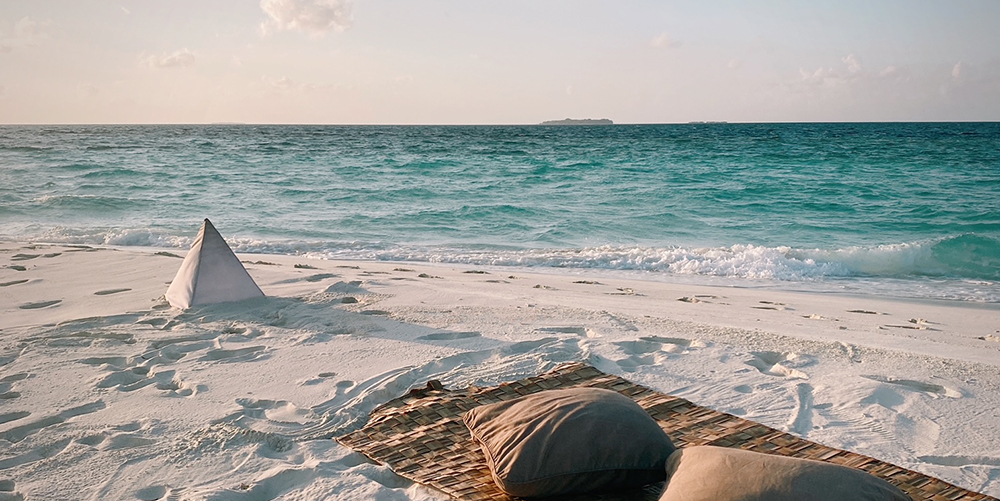 Beach picnic at Soneva Fushi
