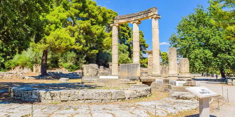 Ruins at the Olympia archaeological site