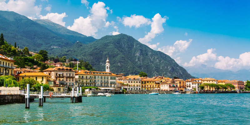 View of Lake Como from the water