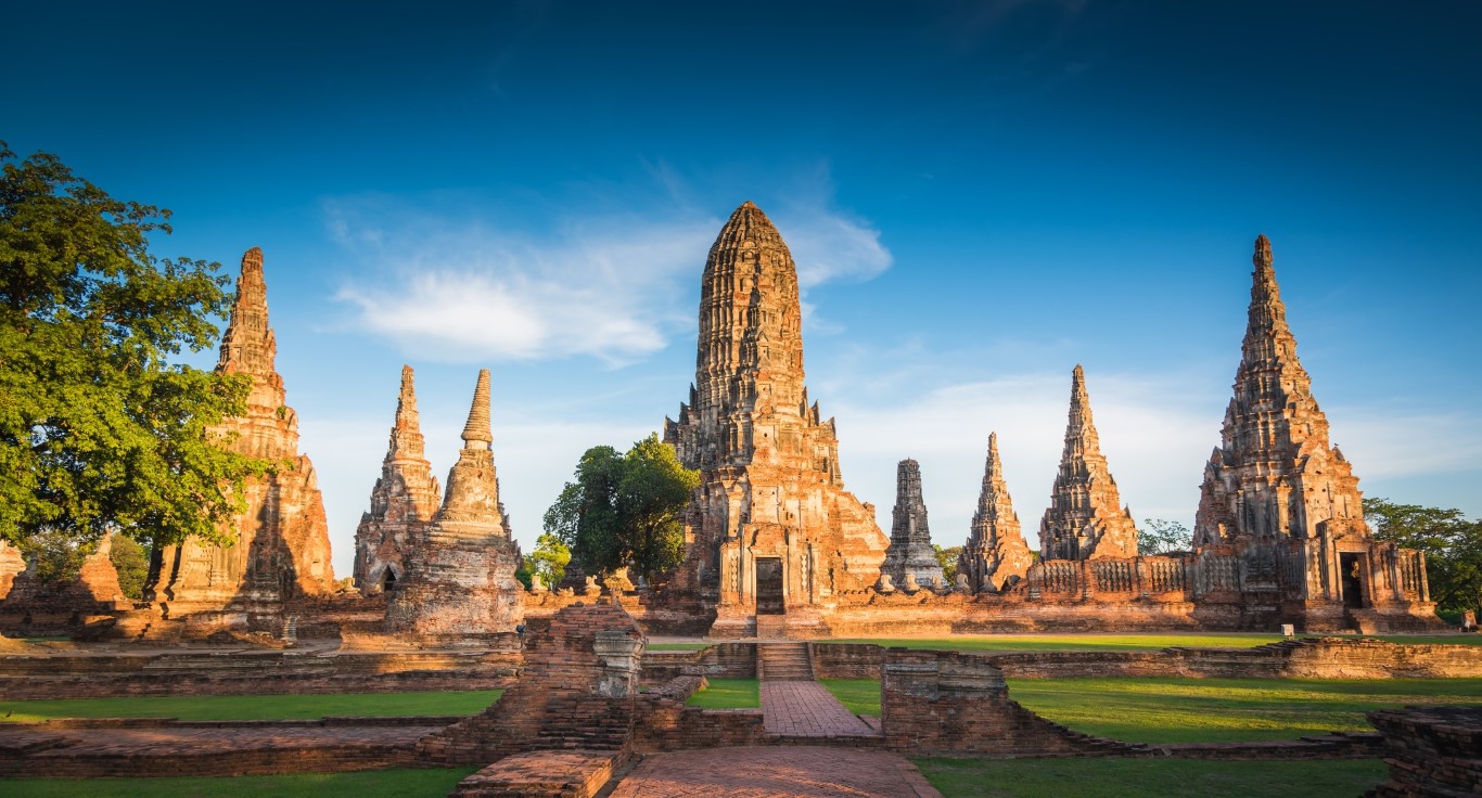 Ancient city of Ayutthaya in Thailand