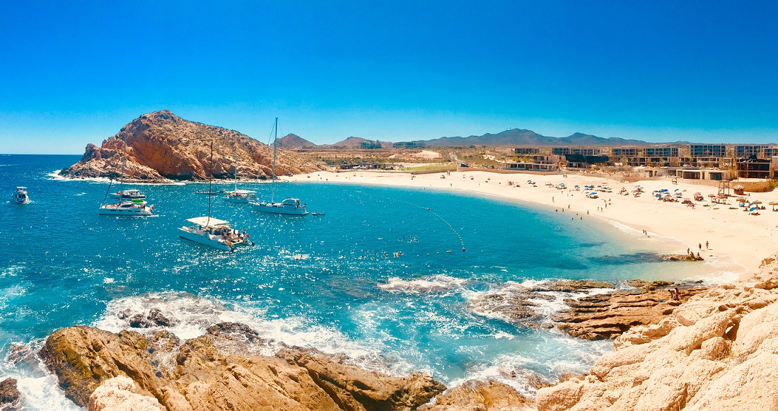 Rocky coastline of Santa Maria beach