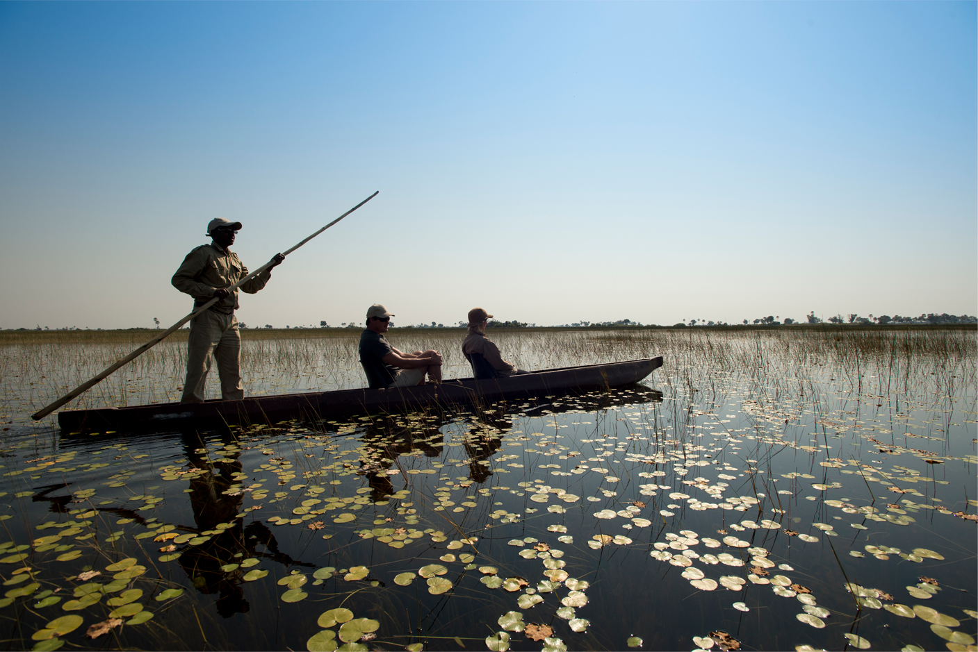Canoe safari on the Okavango Delta